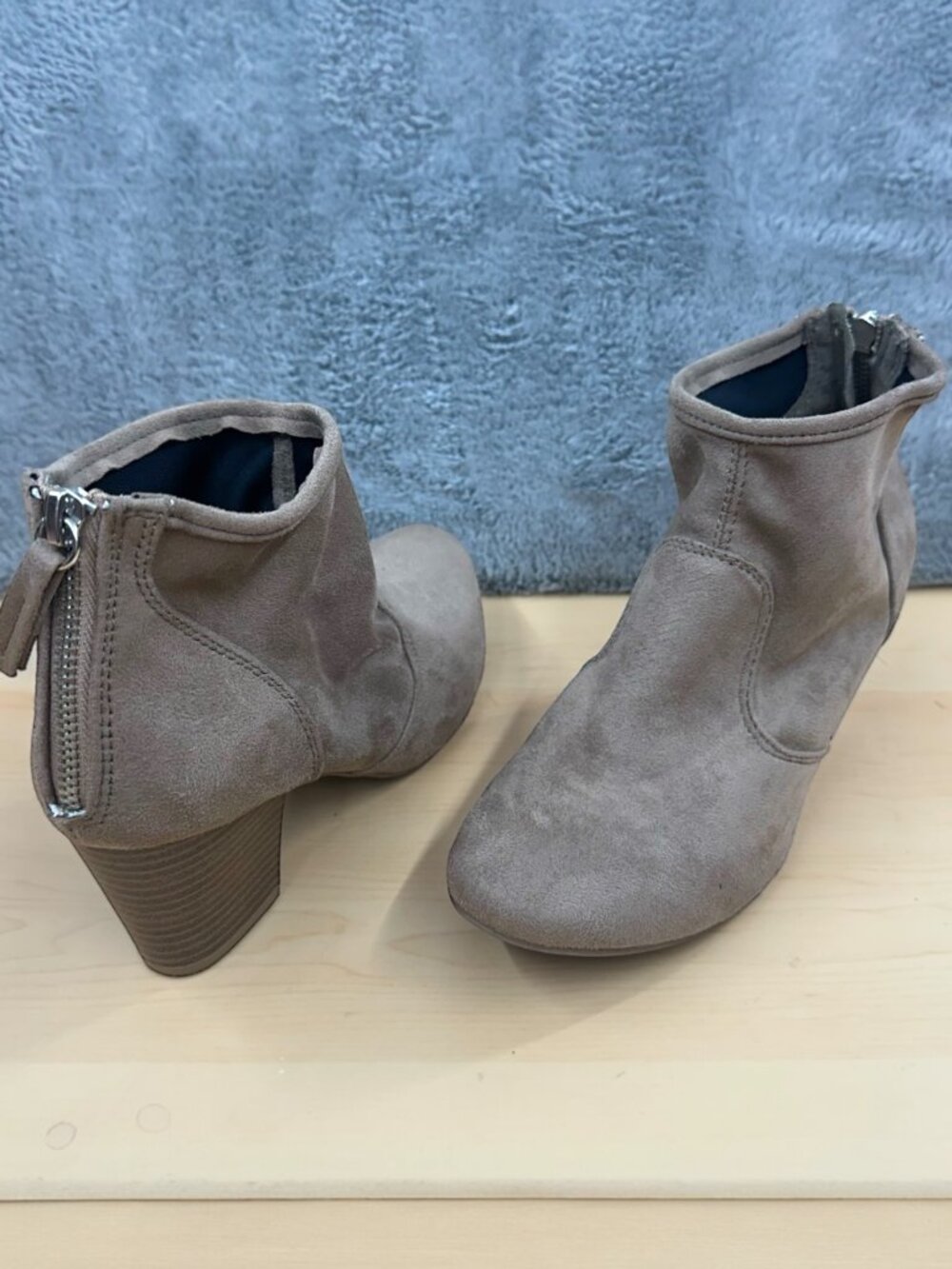 Qupid Tan Faux Suede Ankle‎ Boot